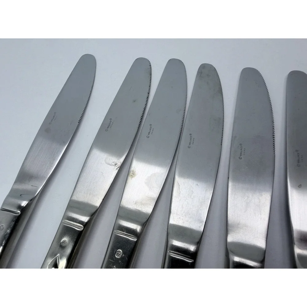 Wallace TAOS 18/10 Stainless Steel Flatware Dinner Knives Lot of 8 Southwest